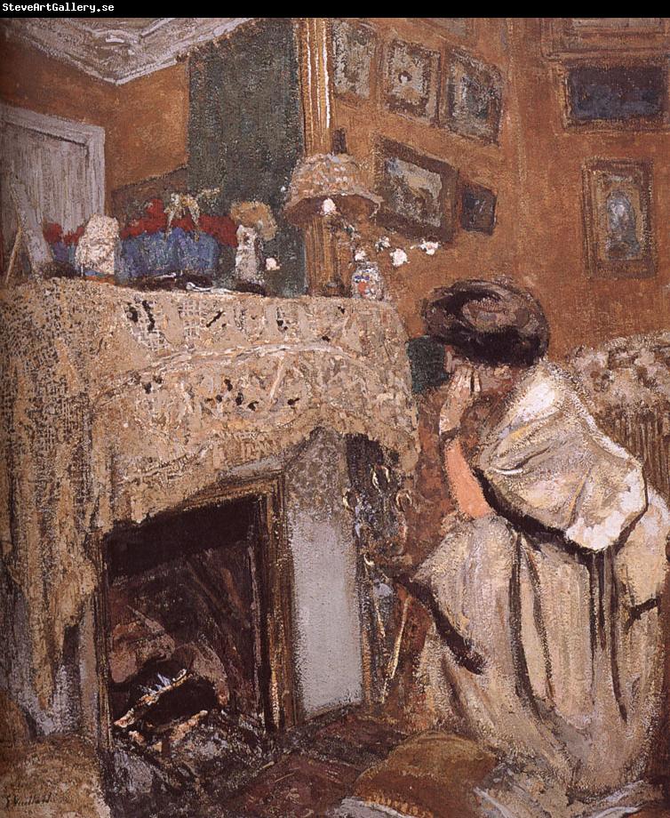 Edouard Vuillard The fireplace black s wife